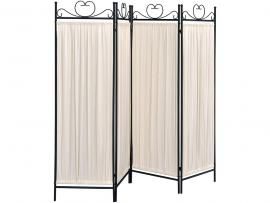 Four Panel Screen with Beige and Black Finish By Coaster 2710