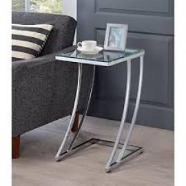Glass/Chrome Finish Snack Table 900082 by Coaster