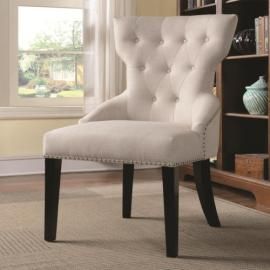 Accent Chair by Coaster 902238 Cream Linen-Like Fabric