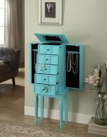 Acme Furniture 97170 Tammy Light Blue Jewelry Armoire
