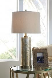 L430584 Farrar By Ashley Glass Table Lamp In Gold Finish