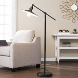 LT5174 Vikram By Southern Enterprises Floor Lamp - Contemporary Style - Black