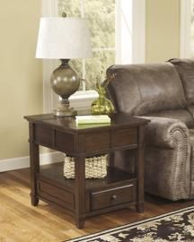 T845-3 Gately by Ashley Rectangular End Table In Medium Brown
